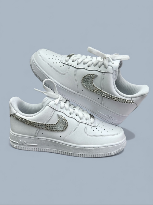 Custom AIR FORCE 1 - Diamond Swoosh